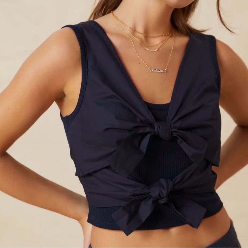 Anthropologie bow tie tank